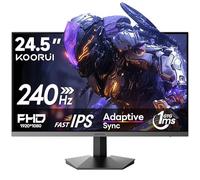 KOORUI Monitor para Juegos 24,5 Pulgadas, Pantalla Full HD de 240 Hz, Panel IPS rápido de 1920 x 1080, OC a 260 Hz, DisplayPort 1.4 y HDMI 2.0, Cable HDMI 2.0, HDR400, Negro
