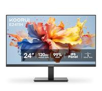 KOORUI - Monitor para juegos, 61 cm (24 pulgadas), IPS FHD de 120 Hz (1920 x 1080P), sRGB 99% compatible con monitores de ordenador Freesync VESA HDMI y conectores VGA E2411H