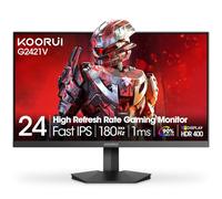 KOORUI Monitor para juegos de 24 pulgadas, monitor IPS rápido de 180 Hz 1 ms, pantalla HDR400 1440p, gama de colores DCI-P3 del 90 %, sincronización adaptativa, bisel delgado, montaje VESA, HDMI 2.0