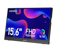 KOORUI Monitor Portátil 15,6 Pulgadas IPS FHD 60Hz HDMI/Type-C/USB-C | Altavoces integrados, Plug-and-Play, eye care, para PC, portátil, Xbox, Mac, PS3/4/5, FHD 1920x1080