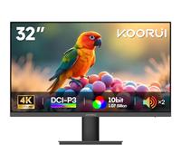 KOORUI Monitor UHD 4K de 32 pulgadas, 3840 x 2160, 95% DCI-P3 y HDR10, color de 10 bits, relación de contraste 3500:1, altavoces integrados, GTG 3ms, VESA, HDMI/DP para hogar, trabajo, oficina y