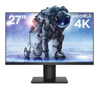 KOORUI Monitores 4K de 27 Pulgadas, monitores de computadora UHD (3840 x 2160), IPS, 60 Hz, 4 ms, sincronización adpitiva, HDR 10, VESA 100 x 100 mm, Cuidado de los Ojos, HDMI 2.0, DisplayPort 1.4