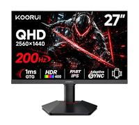 KOORUI - Pantalla para PC Gaming 27, 144 hz, VA, 1MS, Display Port & 2X HDMI,negro