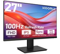 KOORUI PC Monitor 27 Pulgadas, 100Hz Full HD (1920 x 1080) Gaming Monitores con Altavoces Incorporados, HDMI, Pantalla IPS, Inclinación Ajustable, Protección Ocular, Soporte de Pared VESA