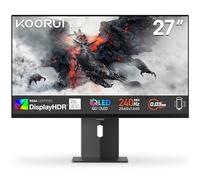 KOORUI S2721XO Monitor QD-OLED 27", 0.03ms, 240Hz, Pantalla antirreflejos de Alta dinámica (QHD 2560x1440, 1500000:1, Display HDR400, HDMI 2.1, DP 1.4, Adaptive Sync, Altura Ajustable, Giratorio