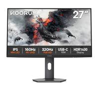 KOORUI S2741LM 27" Monitor Gaming, Modo Dual 4K UHD 160Hz / FHD 320Hz, IPS Mini LED 300000:1, Adaptive Sync, HDMI 2.1/DP 1.4/USB 3.1/90W Type-C, 1ms, HDR1400, 99% Adobe RGB, VESA