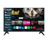 KOORUI Televisor 32 Pulgadas, QLED Full HD Smart TV sin Marco, K32Q1FFQ-T8 | Sistema Tizen con App Store y AirPlay, WiFi, Bluetooth, HDMI, USB, CI/CI+, Sintonizador TDT DVB-T/DVB-T2, Dolby Audio