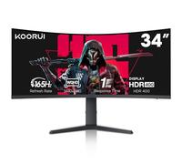 KOORUI Wqhd 3440×1440 Monitor curvo ultra ancho para gamer de 34 pulgadas, 165 Hz, 144 Hz, curvado, 1000R, Pip/Pbp, 1 Ms (Mprt) con Displayhdr 400, Premium Freesync, Vesa 75 x 75 mm, Hdmi/Displayport