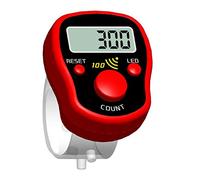 Kooshy Contador de Dedos Digital, Contador de hileras de Dedos para Tejer, Pantalla LCD Digital eléctrico con luz LED para Coser Tejer Herramienta para Tejer Buda orando, Color Aleatorio