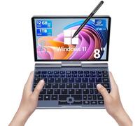 KOOSMILE Mini portátil, pantalla táctil HD de 8 pulgadas, mini computadora Win11 Pro, N100 4 núcleos, PC de bolsillo 2 en 1, 12 GB LPDDR5 RAM 1 TB M.2 SSD, Gigabit | Wi-Fi 6 | BT5.2 | cámara de 2 MP |