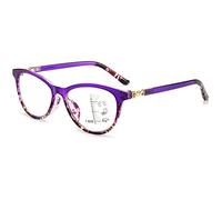 KOOSUFA Gafas de lectura para mujer, lentes de lectura multienfoque progresivo, antiluz, ojo de gato, gafas de cuerno para la visión, ayuda a la lectura, antifatiga, 1,0, 1,5, 2,0, 2,5, 3,0, 3,5, 1