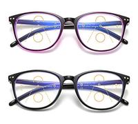 KOOSUFA Gafas progresivas multifocales con corrección de visión intermedia para hombres y mujeres, anti-luz azul, ayuda para la vista, estilo retro, antifatiga, 1,0 - 1,5 - 2,0 - 2,5 - 3,0 - 3,5 - 4,0