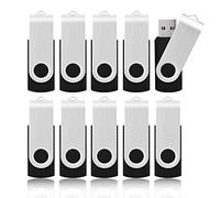 KOOTION 10 Unidades Memoria USB 8GB, USB 2.0 Pendrives USB Ligero Pequeño y Práctico USB Stick Flash de Tapa Push-Pull Pendrive 8GB Negro Lote Pen Drive para Ordenador/TV/Coche/Player, ect