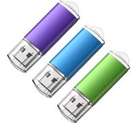 KOOTION 3 en 1 Memoria USB 128GB, USB 2.0 Pendrives Ligero y Práctico USB Stick Flash Drives Llave USB para Ordenador/TV/Coche/Player, Multi-Colores