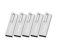 KOOTION Pendrive 64GB 5 Pack USB 2.0 Memoria USB 64 Giga USB Flash Drive Set 5 Unidad Pen Drive Metal 5 Piezas Flash Memoria 64G Pincho USB Key USB Stick Lapiz de Memoria Memory Stick, Plata