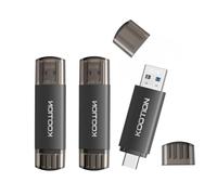 KOOTION Pendrive Tipo C 32GB 3 Unidades, USB 3.0 Memoria USB Ligero Pequeño y Práctico Pen Drive USB C 32GB Metal Duradero Lote Pendrive USB Ordenador/TV/Coche/Player, ect-Negro