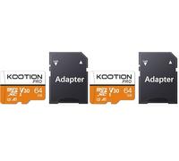 KOOTION Tarjeta Micro SD 64GB, (U3 y V30) Tarjeta Memoria Alta Velocidad 90 MB/s SDHC Mini Tarjeta TF Naranja Micro SDXC Micro SD Card 64G para Móvil/Tablet/Cámara (Paquete de 2)