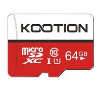 KOOTION Tarjeta MicroSD 64GB Clase 10 Tarjeta de Memoria Micro SD（UHS-I y A1） Micro SDXC con Adaptador 64 Giga Micro SD Card 4K Memory Card para Gopro Cámara Teléfonos,Alta Velocidad hasta 80 MB/s