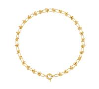 KOOUNUATA 18K dorado nudo cadena golpeante para las mujeres delicioso grueso amor nudo collar hecha a mano en capas joyería 18 "