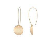 KOOUNUATA 18K Oro Cerchio Disco Pendente Orecchini a goccia Cerchio Lungo Geometrico Spazzolato Oro Rotondo Gioielli per le Donne