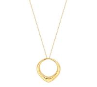 KOOUNUATA Collar colgante en forma de corazón dorado de 18k cadena de ropa de pelo largo collar exquisito en capas joyas de la mujer lariat