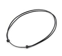 KOOUNUATA Collar de cuerda de cuero negro collar de doble nudo ajustable collar joyas minimalistas para hombres y mujeres