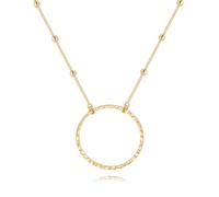 KOOUNUATA de colgante circular de oro de 18k de perlas de satélite largo exquisito para mujeres satélite largo declaración cadena cadena y collar 31.5 "