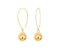 KOOUNUATA Declaración de pendientes colgantes de bolas de oro largas para mujeres pendientes colgantes de bolas de oro de 18k como regalo