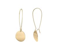 KOOUNUATA Declaración pendientes de balanceo de disco largo de oro exquisitos ganchos geométricos ligeros colgantes circulares pendientes de espalda plana mujeres regalos de joyería simples