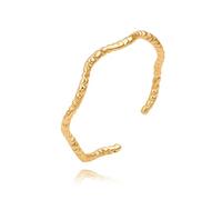 KOOUNUATA Delicadas pulseras de oro de 18 quilates para mujer, pulsera minimalista de oro para niñas, Oro amarillo, No es una piedra preciosa