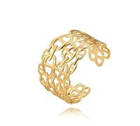 KOOUNUATA Delicadas pulseras de oro de 18 quilates para mujer, pulsera minimalista de oro para niñas, Oro amarillo, No es una piedra preciosa