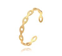 KOOUNUATA Delicadas pulseras de oro de 18 quilates para mujer, pulsera minimalista de oro para niñas, Oro amarillo, No es una piedra preciosa
