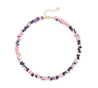 KOOUNUATA Turquesa Choker irregular rosa y azul collar blanco Turquesa ajustable joyería hecha a mano para las mujeres