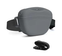 KoovDem Bolsa de silicona desmontable para golosinas para perros, 650 ml, riñonera para entrenamiento al aire libre y organizador diario, almacenamiento de recompensas de alimentos anticaídas (gris)