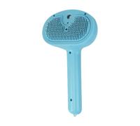 KoovDem Cepillo de vapor recargable para gatos con pestaña de liberación, cepillo de aseo para mascotas para perros y gatos de pelo largo y corto, función de masaje (azul)