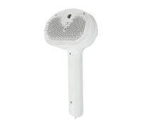 KoovDem Cepillo de vapor recargable para gatos con pestaña de liberación, cepillo de aseo para mascotas para perros y gatos de pelo largo y corto, función de masaje (blanco)