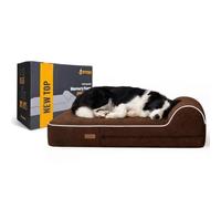 KOPEKS Cama ortopédica de Espuma viscoelástica con Almohada para Perros, Incluye Protector Interior Impermeable y Funda extraíble