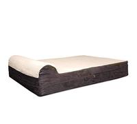 KOPEKS Funda de Repuesto Afelpada para Camas de Perro XL - Solo para Cama Ortopédica para Perro con Almohada Marca Kopeks - Dimensiónes Funda 127 x 86 x 17,5 cm mas la Almohada - Beige y Marrón