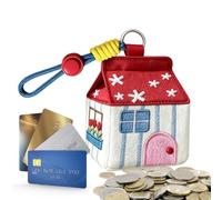 Kopfhörer-Etui Süßes | Hausförmiges Münzorganizer Mit Schlüsselanhänger