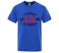 KOPHUUTR California-1986-Los-Angeles-Man-WoMen-T-Shirts-Hip-Hop-Loose-Shirt-USA-City-Street-Tops