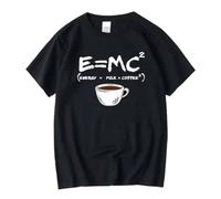 KOPHUUTR Men's T-Shirt 100% Cotton Leisure Fun Energy Milk Punch Coffee Round Neck Cool Top Short Sleeve T-Shirts