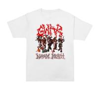 KOPHUUTR Napalm Death Band Black Metal Men T-Shirt Casual Round Neck Shirt