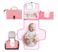 Kopi Baby - Cambiador portátil de pañales para niños y niñas recién nacidos, cambiador de bebé con bolsillo para toallitas inteligentes, kit de cambio de viaje impermeable, regalo para bebé