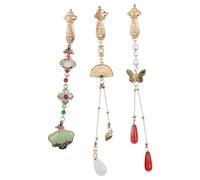 Kopida Colgante tradicional chino Cheongsam con borla, exquisito broche de mariposa/abanico, colgante retro, accesorios de ropa, joyería de fiesta