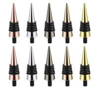 Kopinma 10 tapones de botella en con poste roscado de metal para vino, juego de accesorios para proyectos de bricolaje de torneado de madera