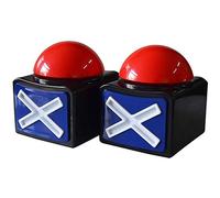 Kopinma 2 zumbadores para cuestionarios, zumbadores de espectáculo de juegos con luz y sonido de alarma, zumbador de sonido divertido para aula de niños, espectáculo de talentos, fiesta de fútbol,