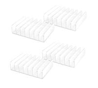 Kopinma Estantería para CD, 4 unidades, soporte transparente para CD/DVD, estantería de almacenamiento para CD, soporte de acrílico, bandeja de CD, de archivado