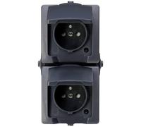 Kopp 138815008 Enchufe de protección de Contacto, 2fach senkrecht