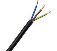 Kopp 152325008 - Cable eléctrico (H03 VV-F, 3 x 0,75 mm², 25 m), color negro