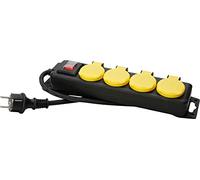 Kopp 223012002 - Regleta de 4 enchufes con tapa e interruptor luminoso para habitaciones húmedas